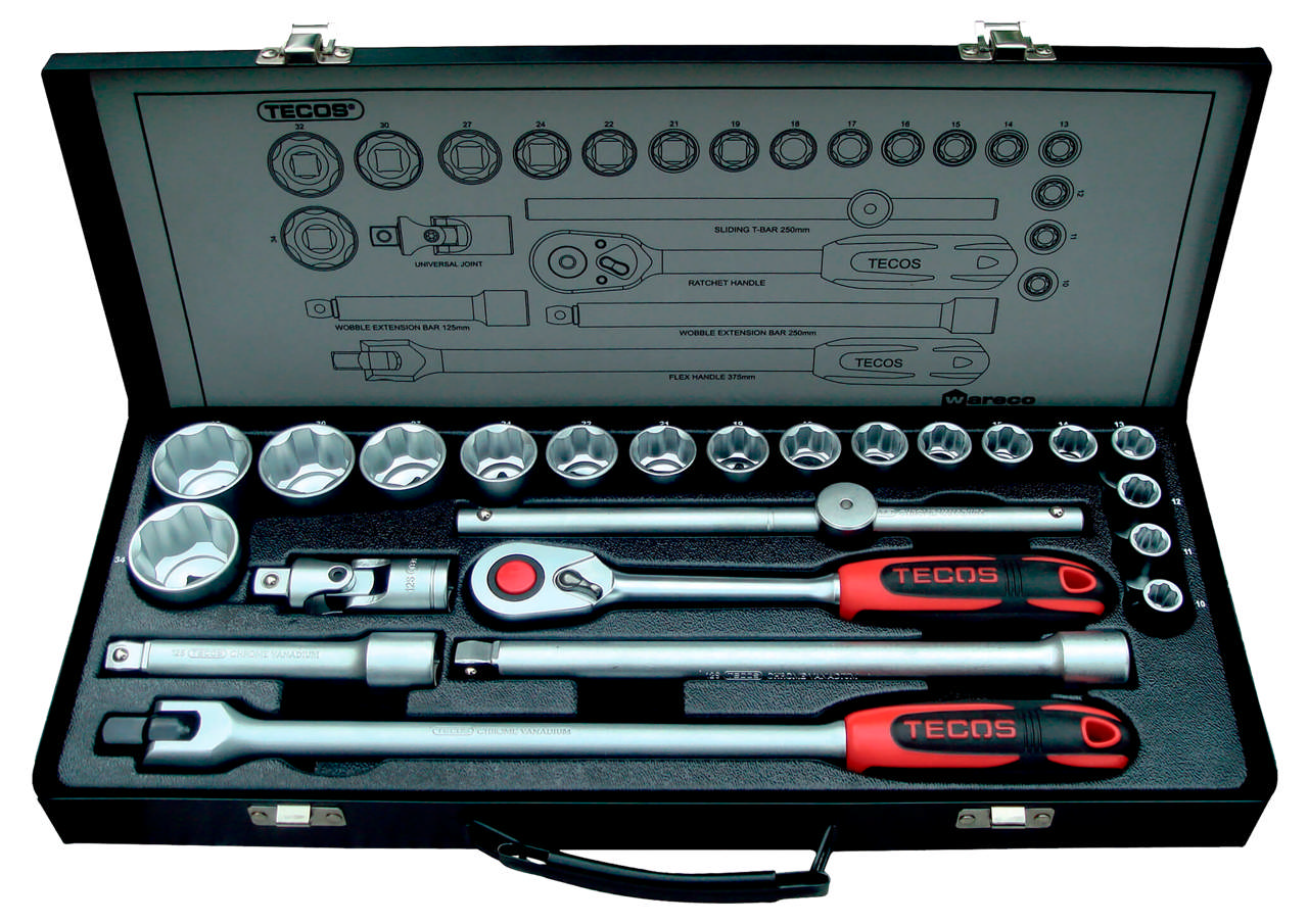 Hylsnyckelsatser T-1224M (1/2