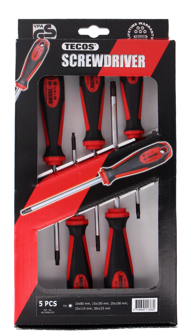 Skruvmejselset 5delar