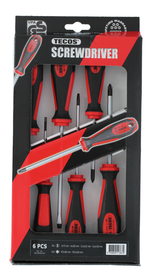 Skruvmejselset 6 delar