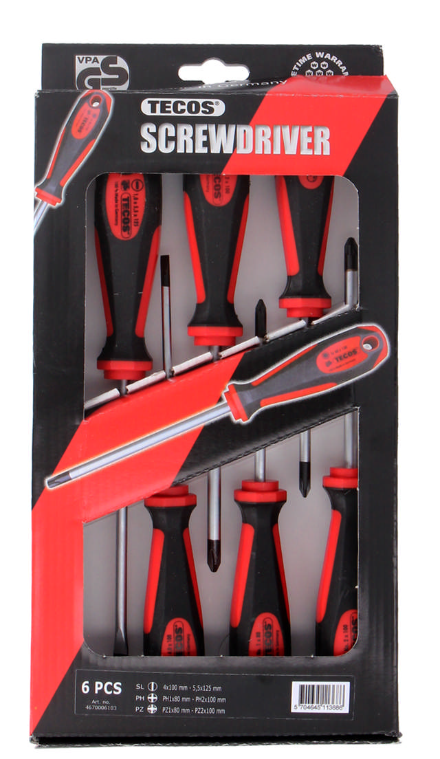 Skruvmejselsats 6 delar