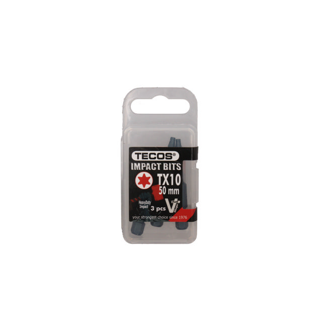 Heavy Duty Impact Torx Bits, TX10 × 50 mm, 3 st