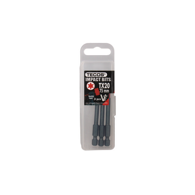Torx Bits, TX20 × 75 mm, 3 stk.