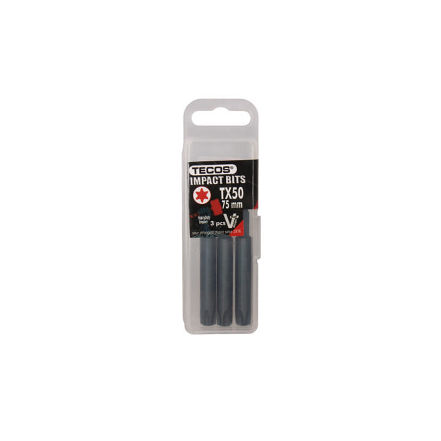Torx Bits, TX50 × 75 mm - 3 stk.
