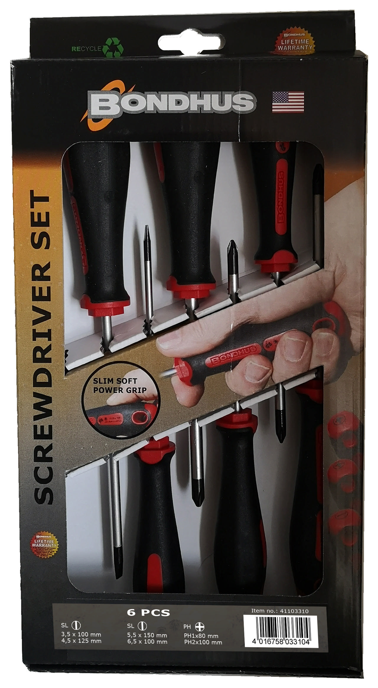 Powergrip sæt 6 st. Spår/PH