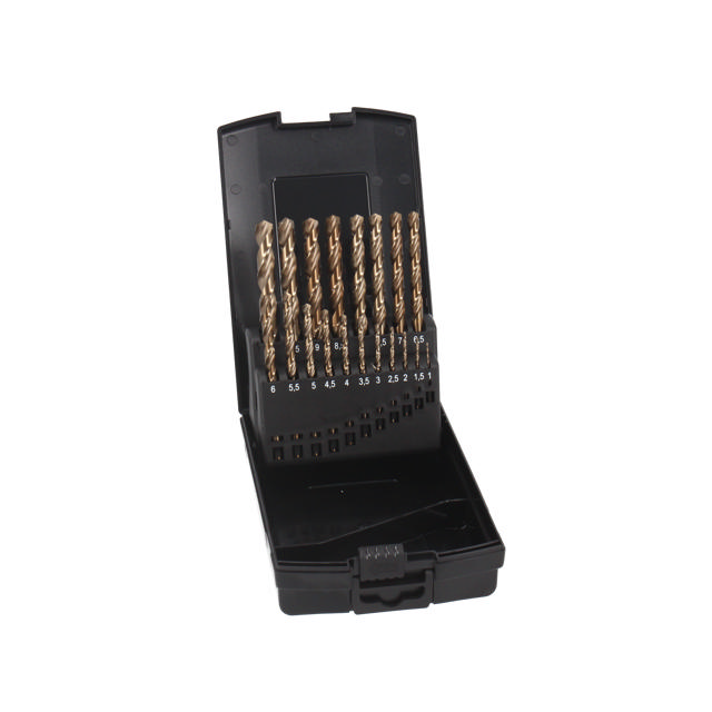 HSS Cobalt 5% set 19 delar: 1 - 10 mm