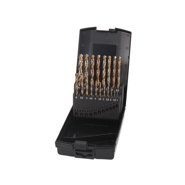 HSS Cobalt 5% set 19 delar: 1 - 10 mm