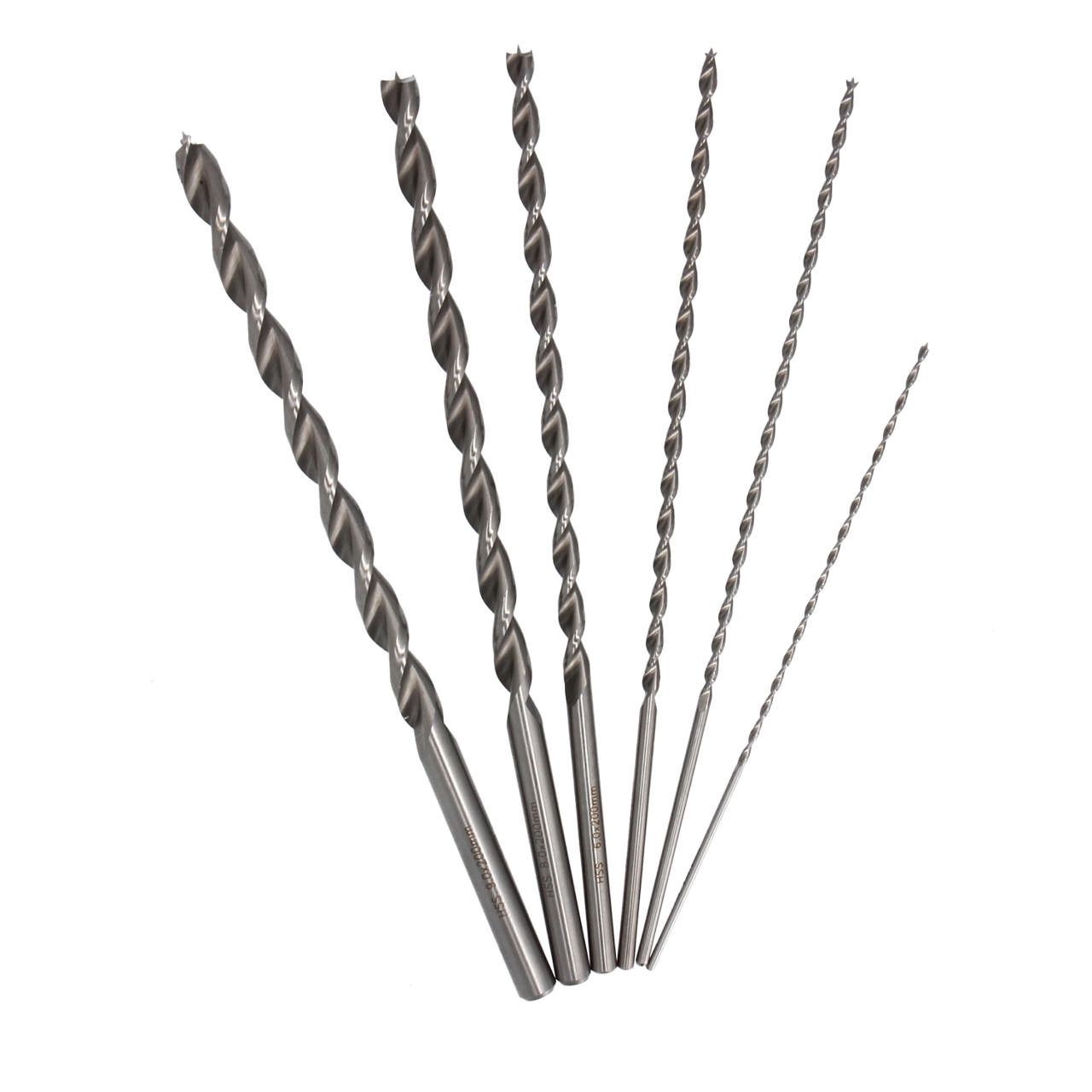 Träspiralborrsatser 6 delar, 3 - 9 mm