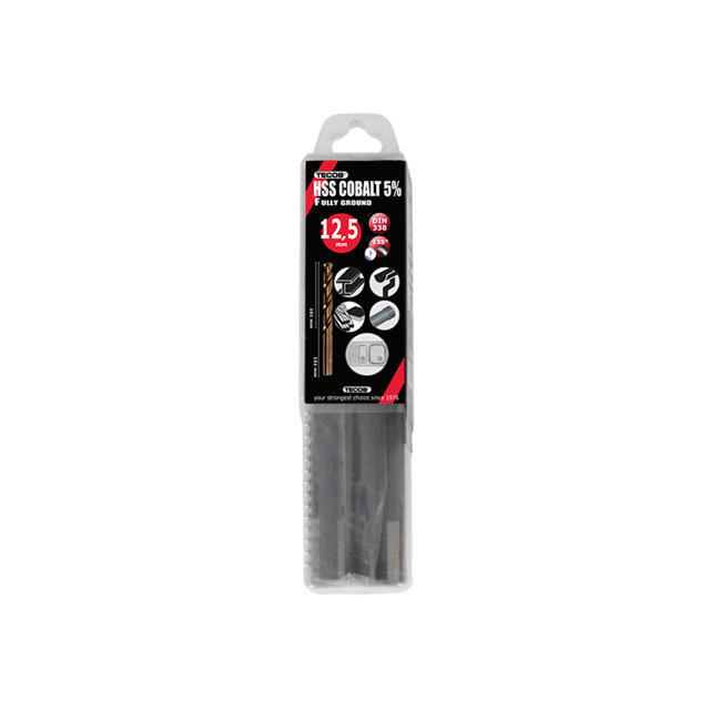 HSS-Cobalt borr 12,5 x 151 mm. DIN338 Box 5 stk.