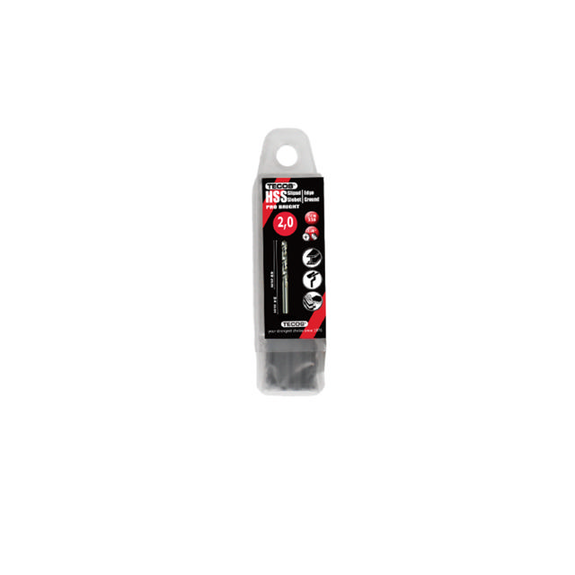 HSS borr Pro Bright, 2,0 × 49 mm, 10 st.