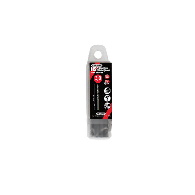 HSS borr Pro Bright, 3,0 × 61 mm, 10 st.
