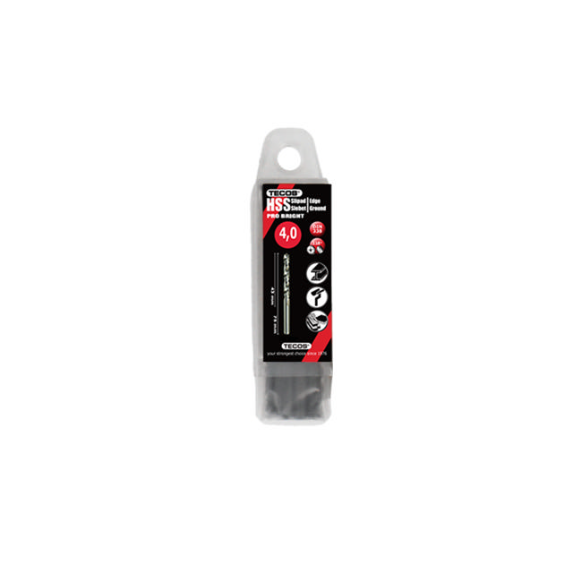 HSS borr Pro Bright, 4,0 × 75 mm, 10 st.