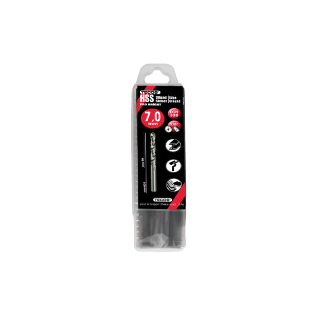 HSS borr Pro Bright, 7,0 × 109 mm, 10 st.
