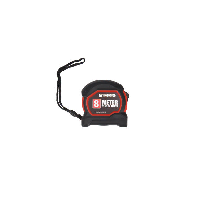 Måttband, 8 m CE class II Nyloncoated m/metallclips