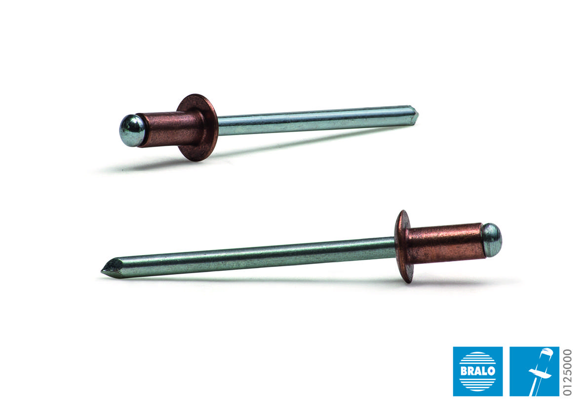 Blindnit 4,0 x 12 mm Kobber/Stål, 500 st.