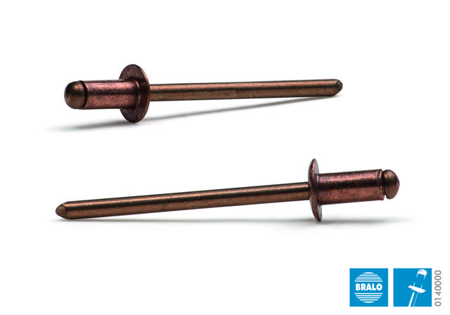 Blindnit 4,0 x 14 mm kobber, 500 st.