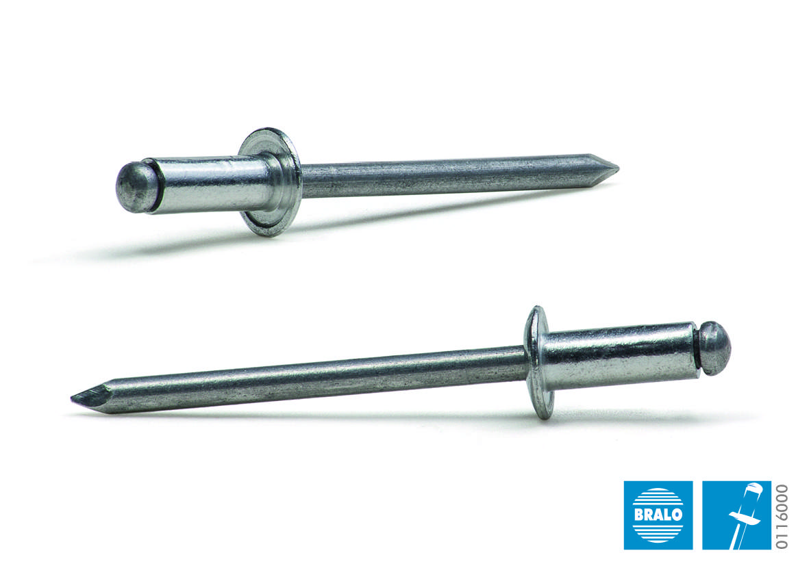 Blindnit 4,0 x 8 mm Alu/Alu, 500 st.