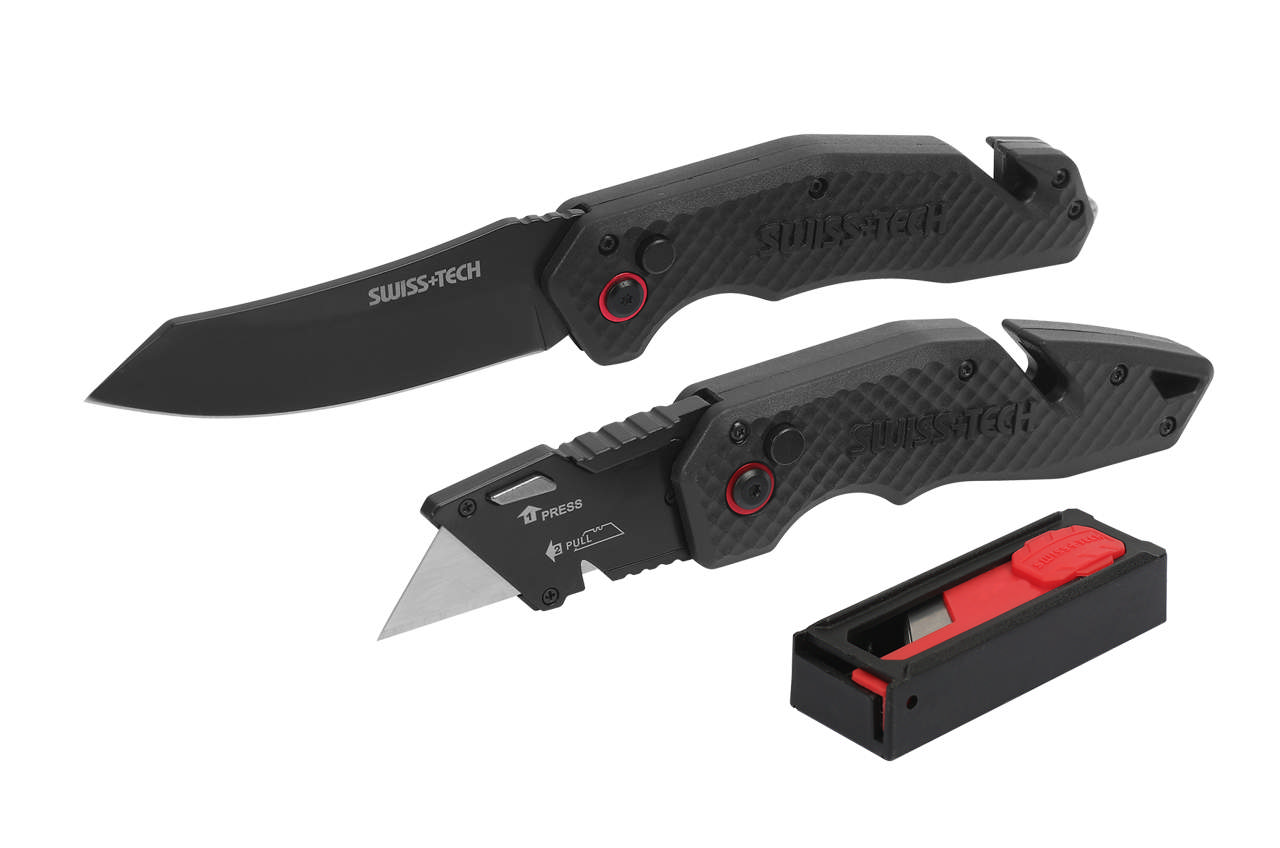 Knivset: Fällkniv och utility trapezkniv