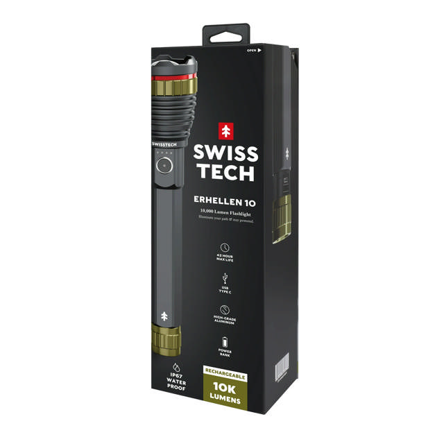 Erhellen 10, 10000 lumen LED-ficklampa