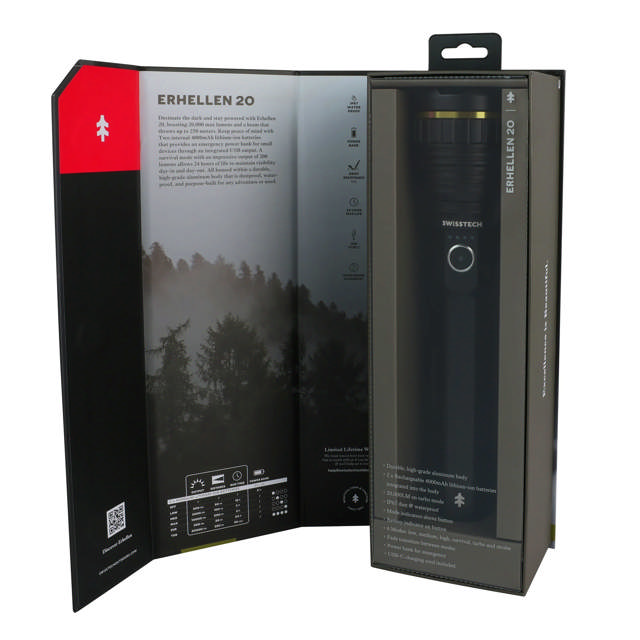 Erhellen 20, 20000 lumen LED-ficklampa