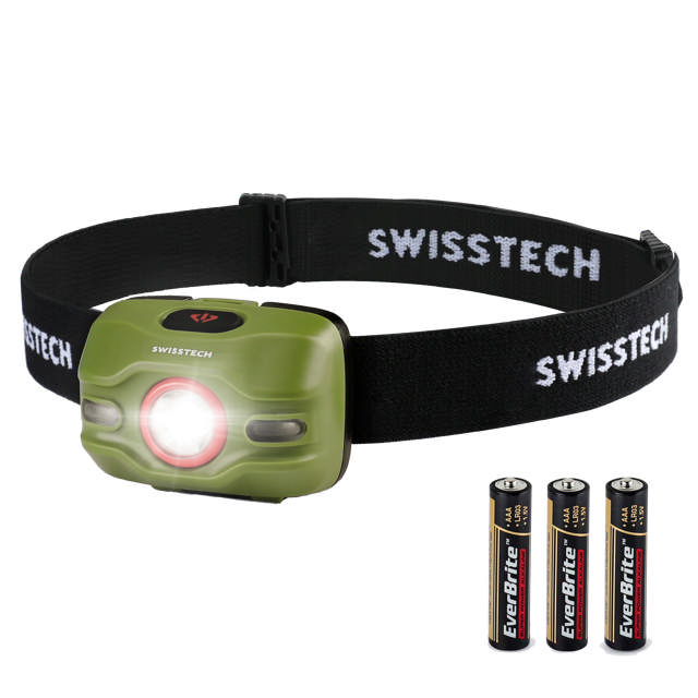 Pannlampa, 250 LM - Grön