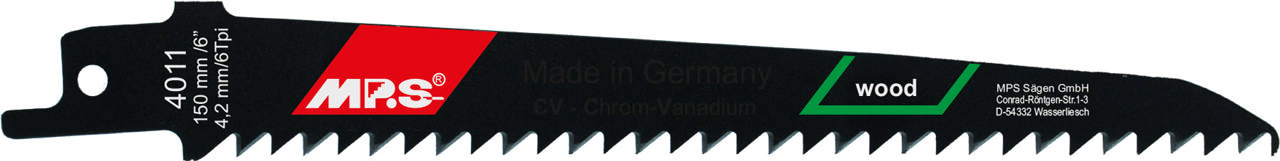 Tigersågsblad 4011 - 5 st., 150 mm CrV 6 tpi