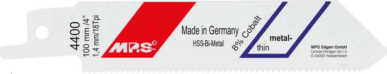 Tigersågsblad 4400 - 5 st., 100 mm Bimetall 18 tpi