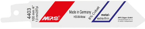 Tigersågsblad 4403 - 5 st., 100 mm Bimetall 25 tpi