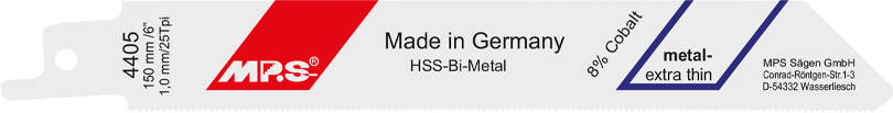 Tigersågsblad 4405 - 5 st., 150 mm Bimetall 25 tpi