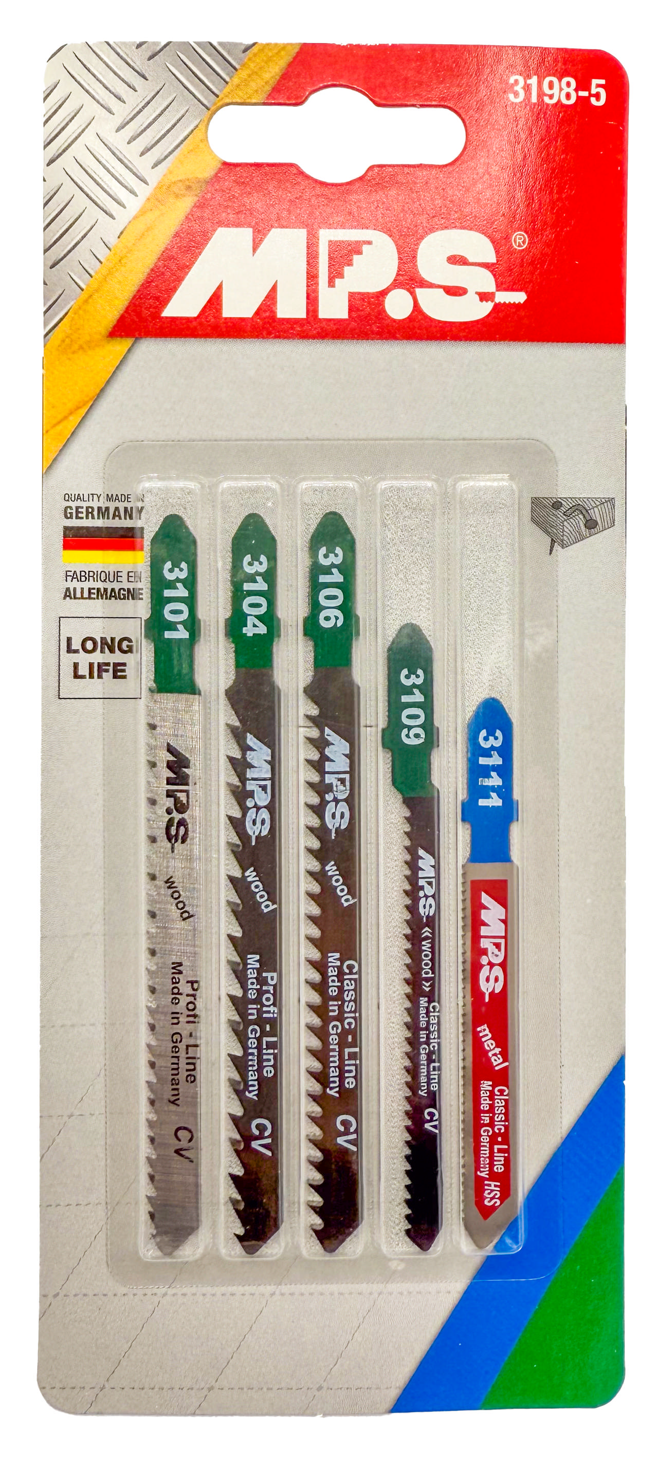 Sticksågsblad set, 5 delars