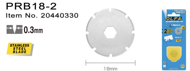 PRB18-2 Rullblad 18 mm 2pack