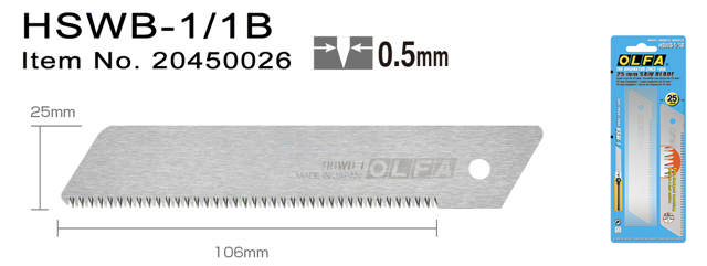 HSWB-1/1B sågblad 25 mm