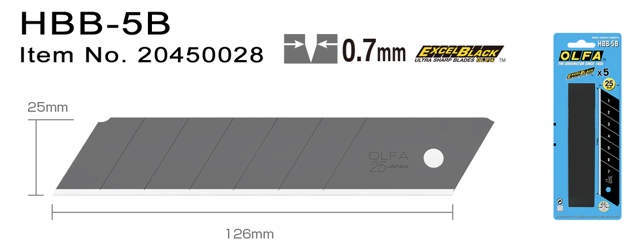 HBB-5B Brytblad 25 mm svarta