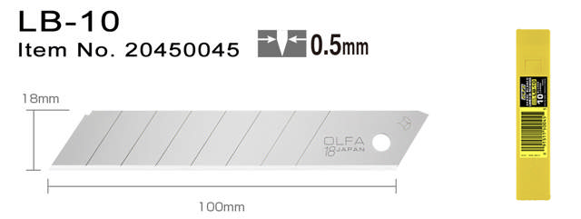 LB-10 Knivblad 18 mm 10-pack