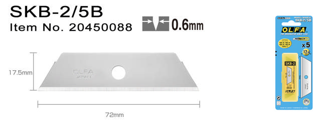 SKB-2/5B Knivblad 5-pack