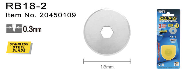 RB18-2 Rullskär 18 mm 2-pack
