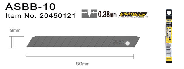 ASBB-10 Brytblad 9 mm svarta