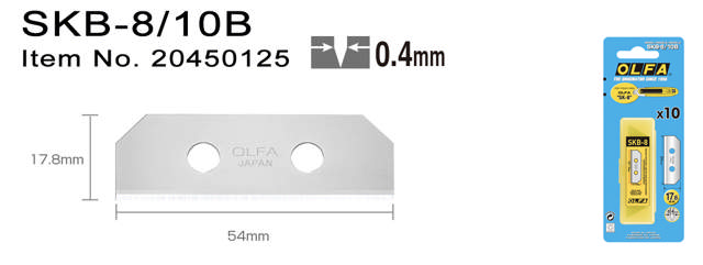 SKB-8/10B Knivblad 18 mm