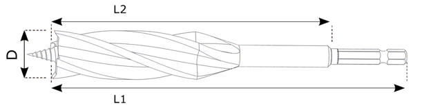 Nail Fighter borr 16 x 165 mm