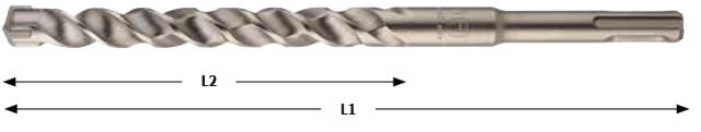 Hammarborr SDS Plus, 8 × 260 mm, 3-Skär