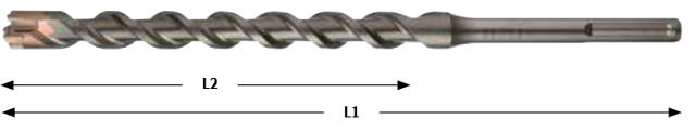 Hammarborr - SDS Plus Max, 16 × 340 mm, 6-Skär