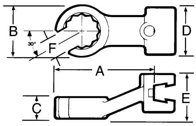 Ringnøgle FN åben 13 mm