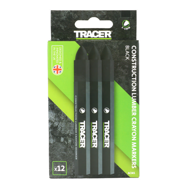 Märkpenna krita - svart, 12 st